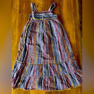 Cat & Jack Brown and Blue Tiered Ruffled Sundress